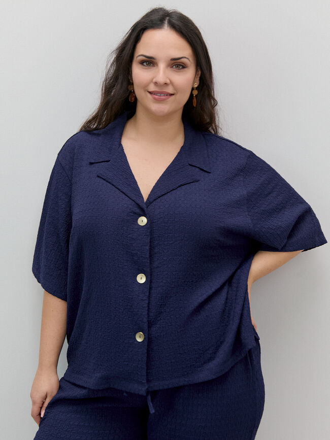 CAMISA TEXTURA Azul Noche