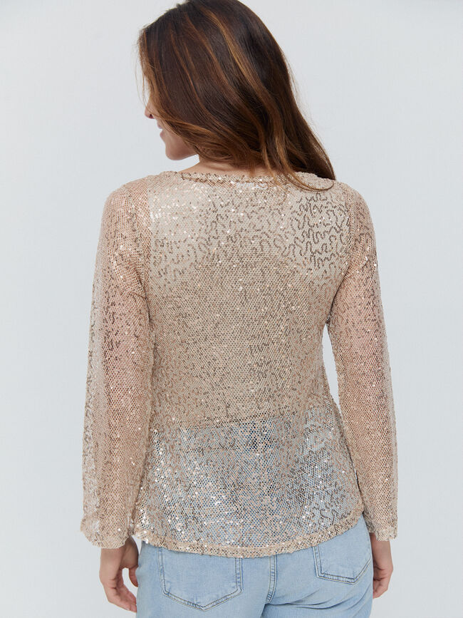 CAMISETA LENTEJUELAS Oro