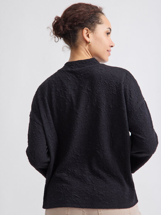 SUDADERA TEXTURA Negro image number null
