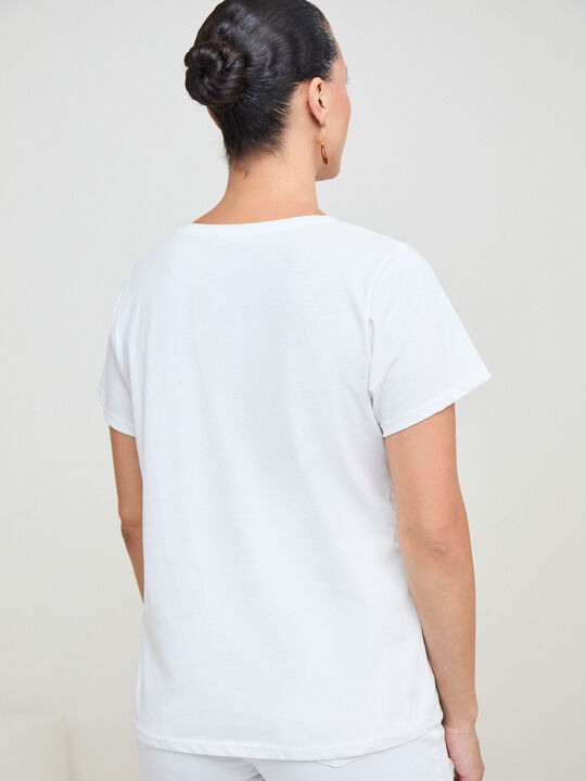 CAMISETA LIB&Eacute;LULA BRILLANTE Crudo image number null