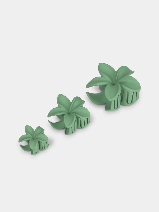 PINZA PELO FLOR Verde Agua