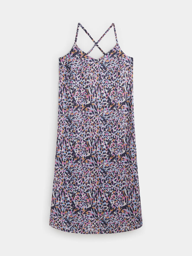 Vestido tirante fruncido Malva Empolvado