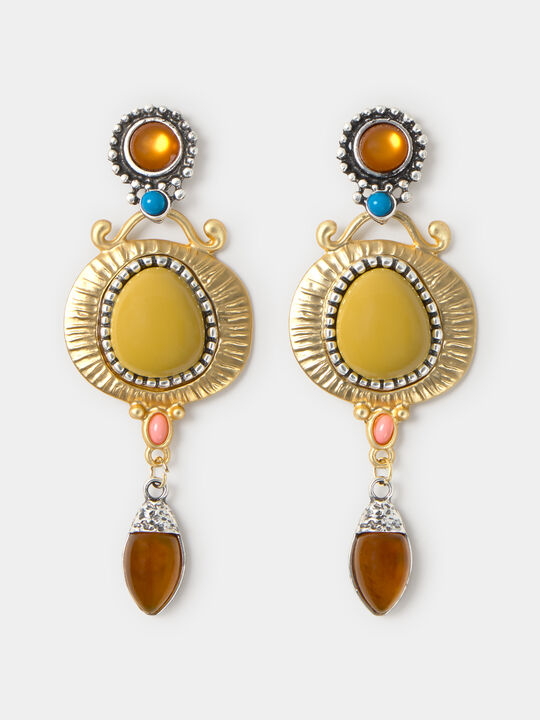 PENDIENTES BOHO COLOR Oro image number null