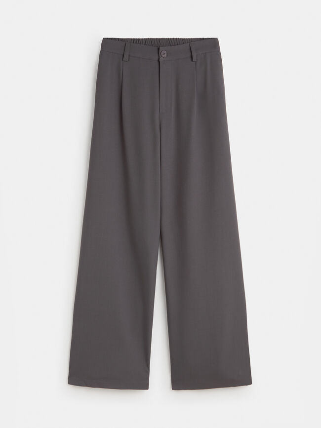 PANTALON VESTIR PINZAS Gris Oscuro