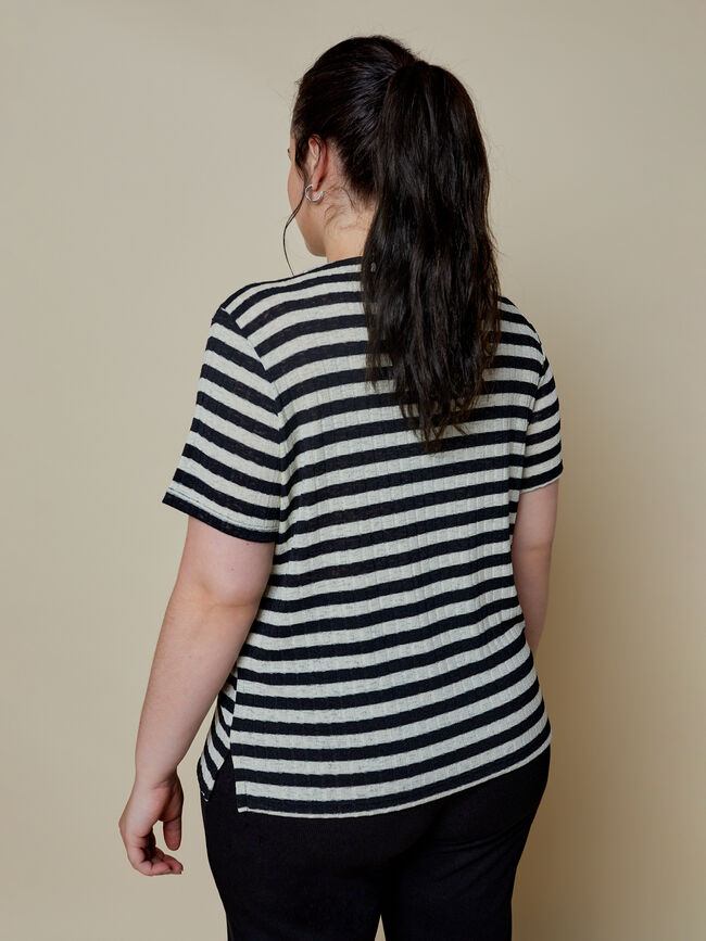 camiseta rayas Negro