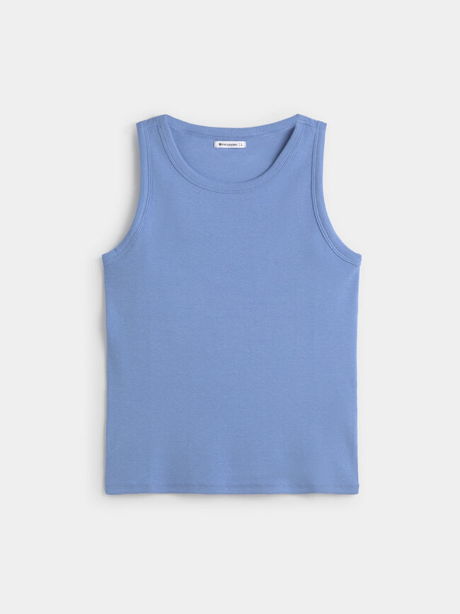 TOP NADADORA Azul Chambray