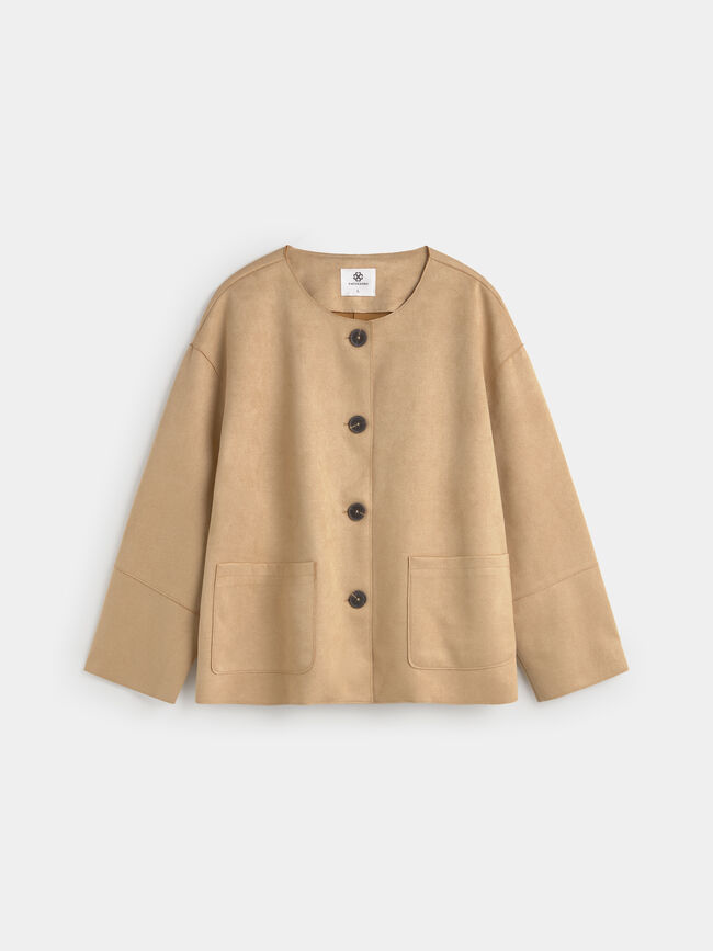 CHAQUETA FLUIDA BOLSILLOS Vison