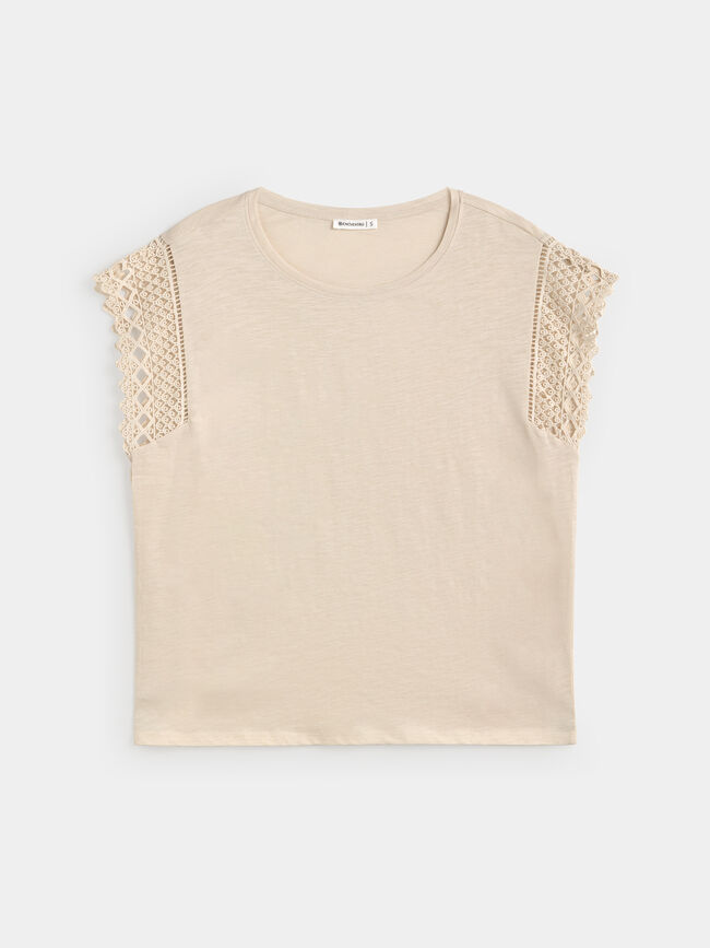 CAMISETA DETALLE Crudo