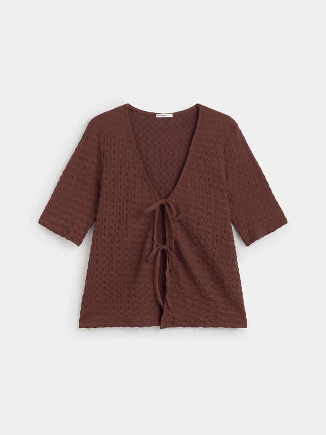 CAMISETA LAZOS TEXTURA Marron