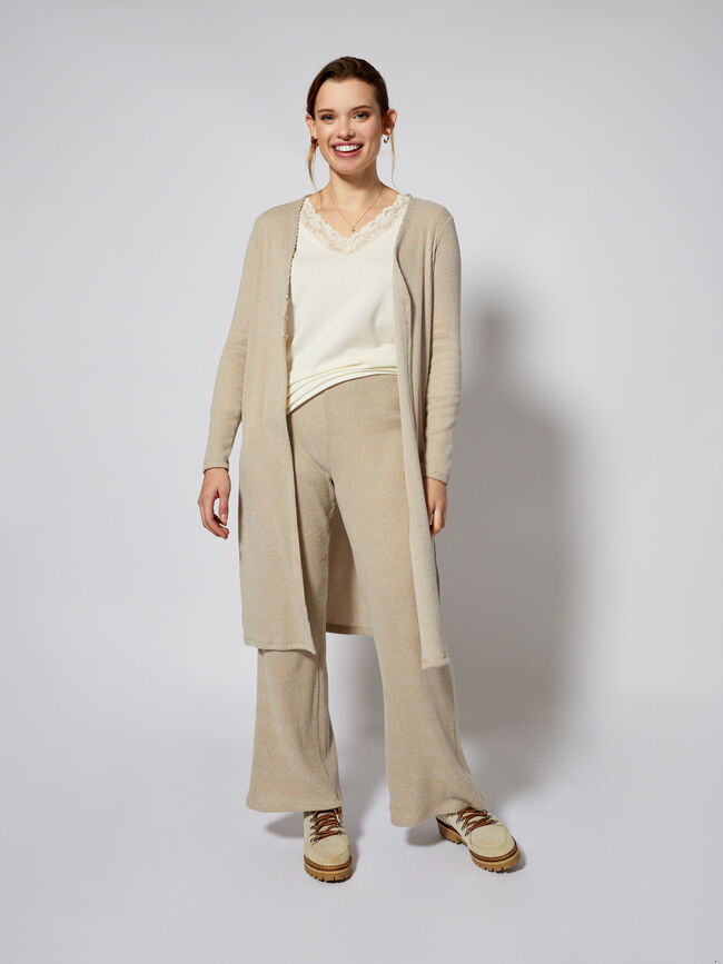 PANTALÓN DETALLE CANALÉ Beige