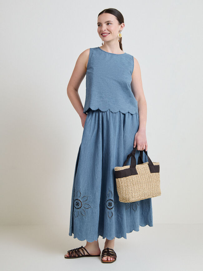 TOP DETALLE ONDA Mid blue