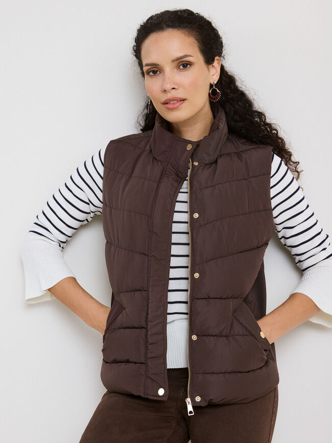 CHALECO ACOLCHADO BASICO Marron