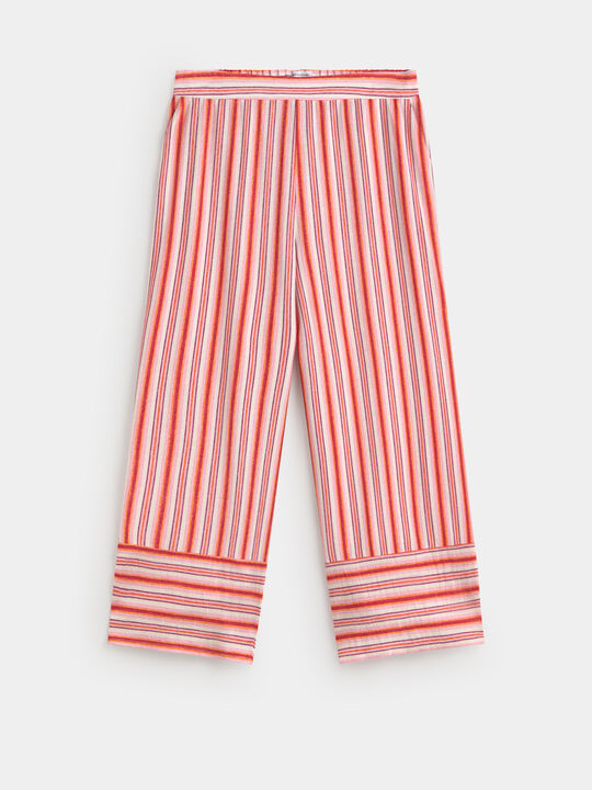 PANTALON RAYAS BAJO Fucsia image number null