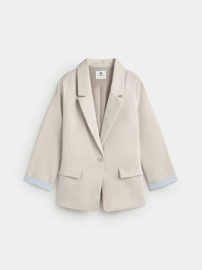BLAZER PUÑO RAYAS Crudo