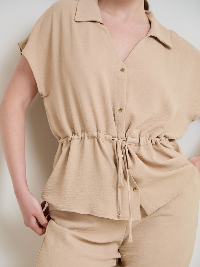 BLUSA SAFARI Camel
