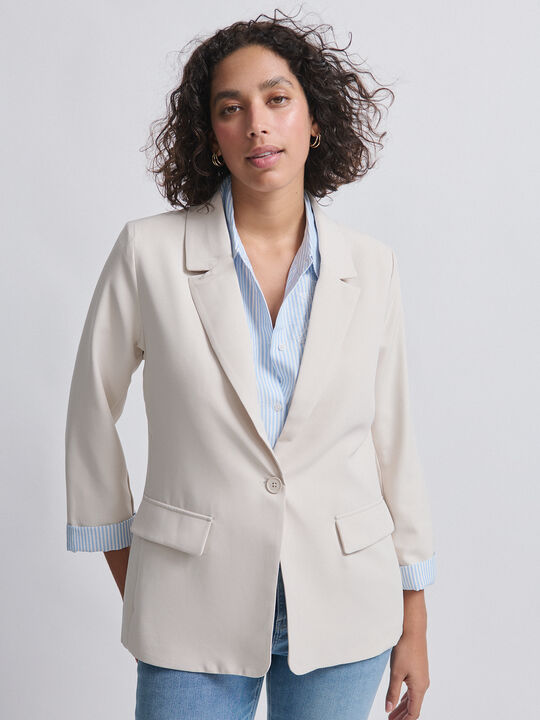 BLAZER PUÑO RAYAS Crudo image number null
