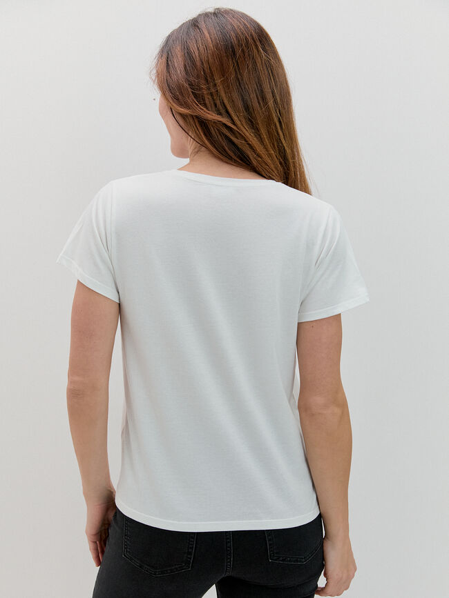 CAMISETA LEOPARDO BRILLANTE Crudo