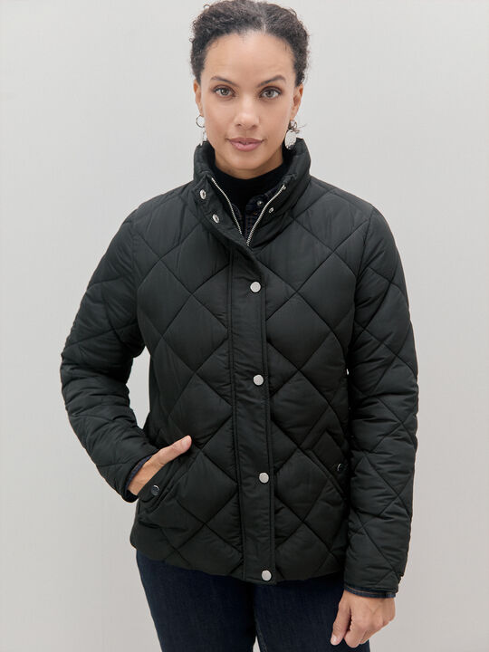 CHAQUETA ACOLCHADA ANCHA Negro image number null