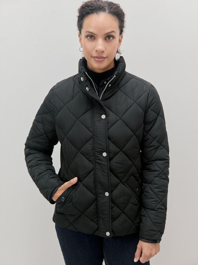 CHAQUETA ACOLCHADA ANCHA Negro