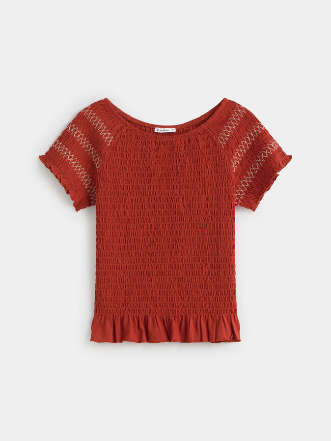 CAMISETA GOMA CANILLA Teja