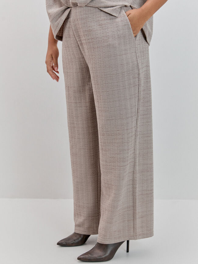 PANTALON ANCHO TEXTURA Arena