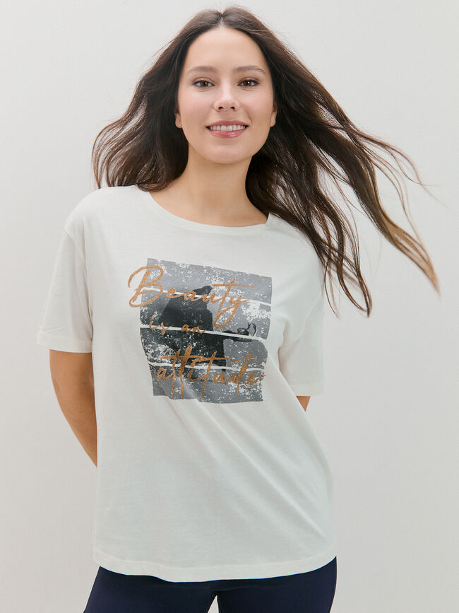 CAMISETA MUJER BAILANDO Crudo