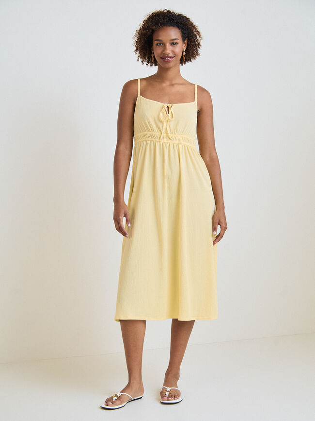 VESTIDO TIRANTES Amarillo Pastel
