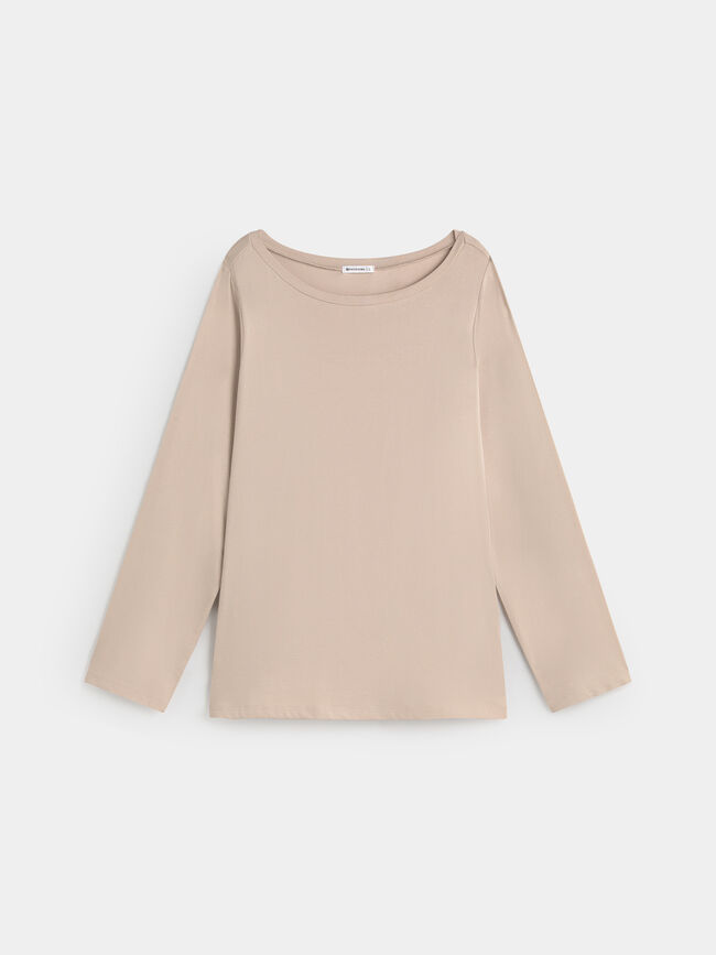 CAMISETA MANGA LARGA PIEDRA OSCURO