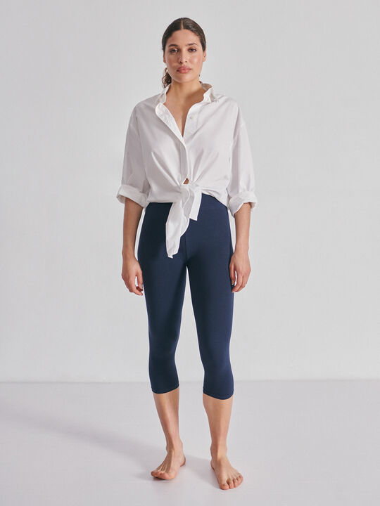 Legging capri básico Azul Marino image number null