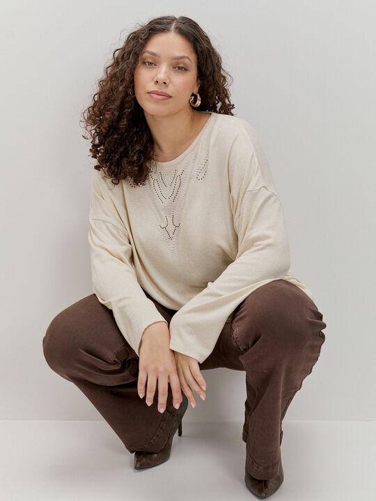 CAMISETA TACHUELAS COBRE Vison Claro image number null