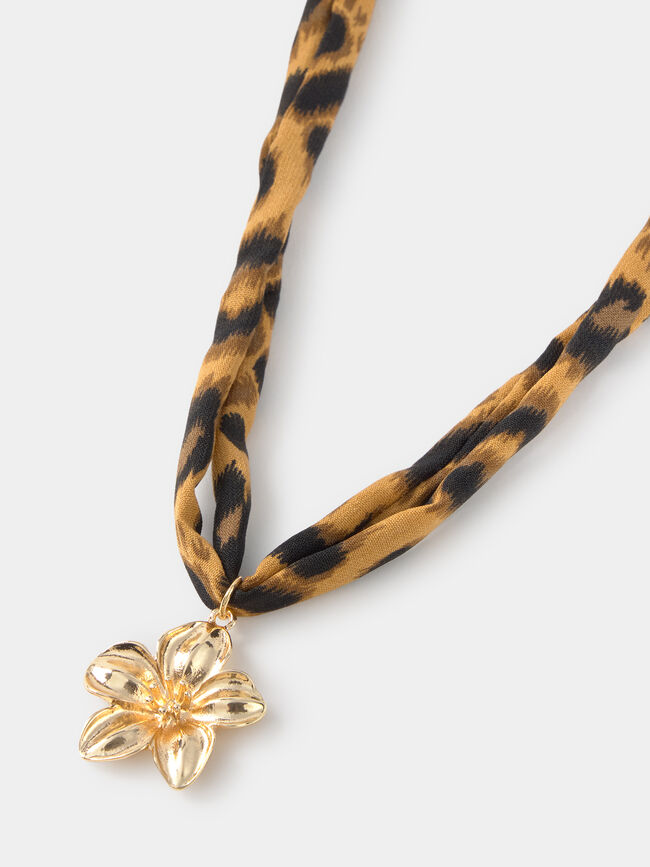 COLLAR ANIMAL PRINT Oro