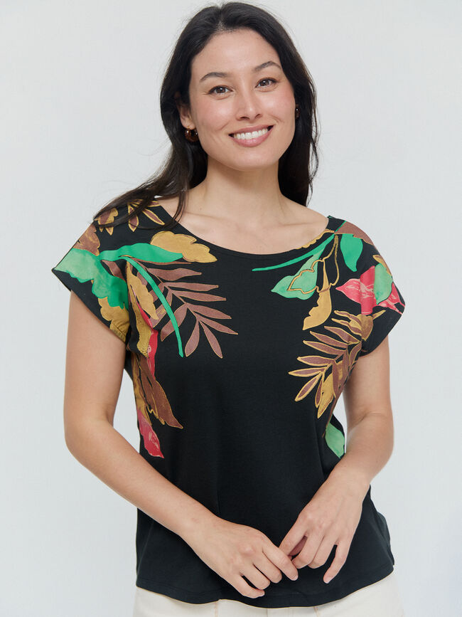 CAMISETA POSICIONAL TROPICAL Negro