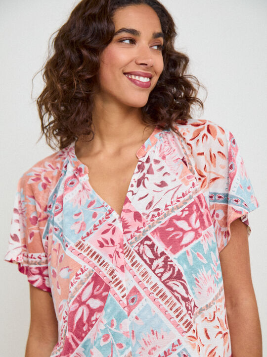 BLUSA MANGA CORTA Estampado 1 image number null