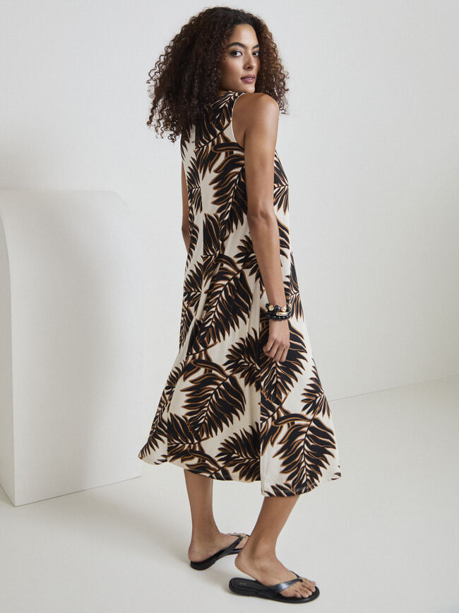 VESTIDO DTY PALMERAS ESCOTE REDONDO Estampado 1
