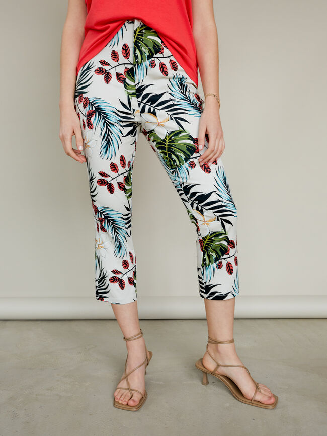 Pantalón capri estampado Estampado 1