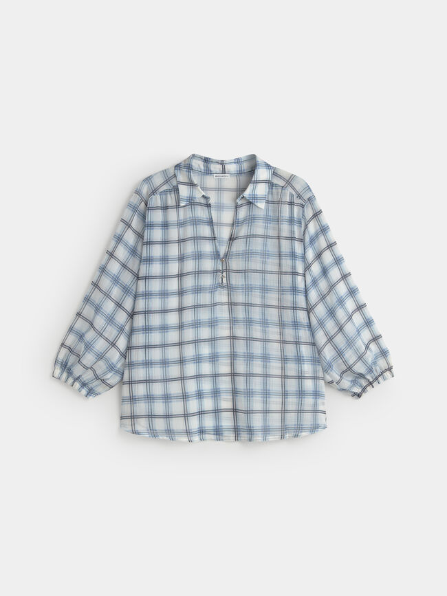 camisa cuadros Blanco Optico