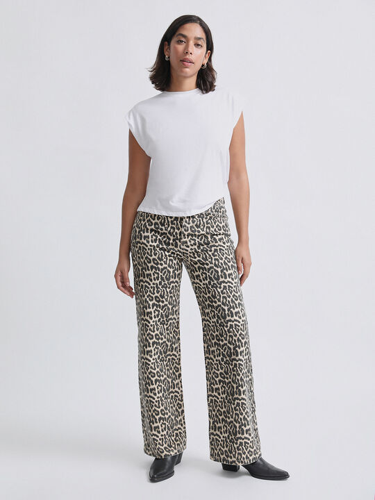 PANTALON ANCHO ESTAMPADO Estampado 3 image number null