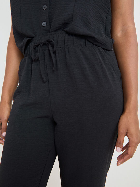 PANTAL&Oacute;N JOGGER FLUIDO Negro image number null
