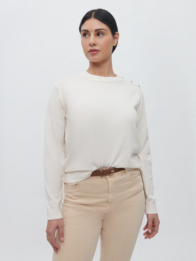 JERSEY BOTONES JOYA Beige