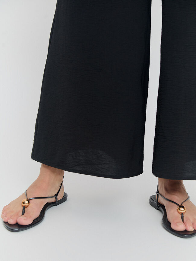 PANTALON ANCHO FLUIDO Negro