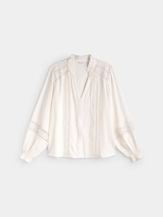BLUSA PUNTILLA Crudo image number null