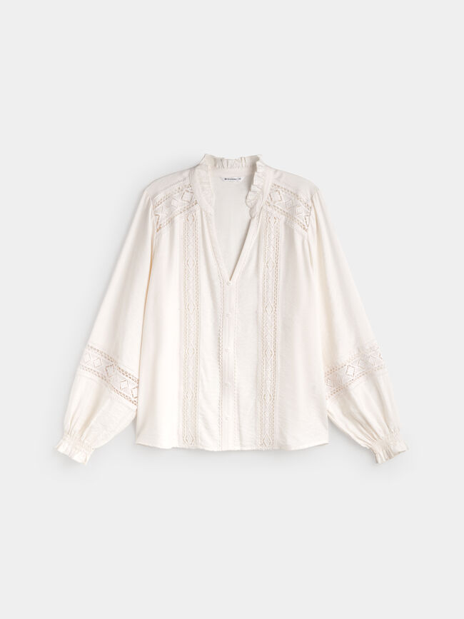 BLUSA PUNTILLA Crudo