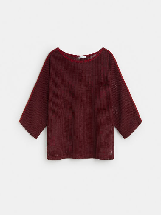 JERSEY DETALLE BORDADO Vino image number null