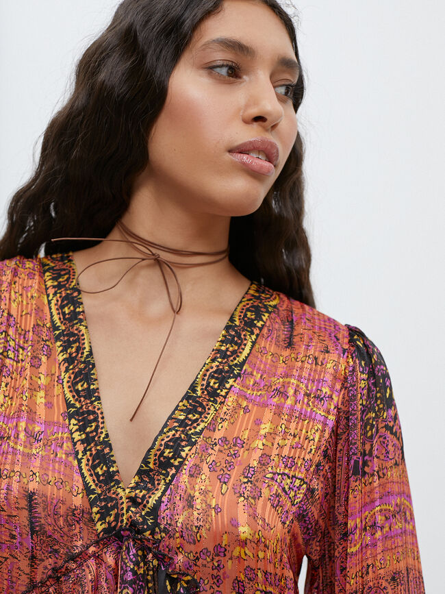 BLUSA PAISLEY SATINADA Barro