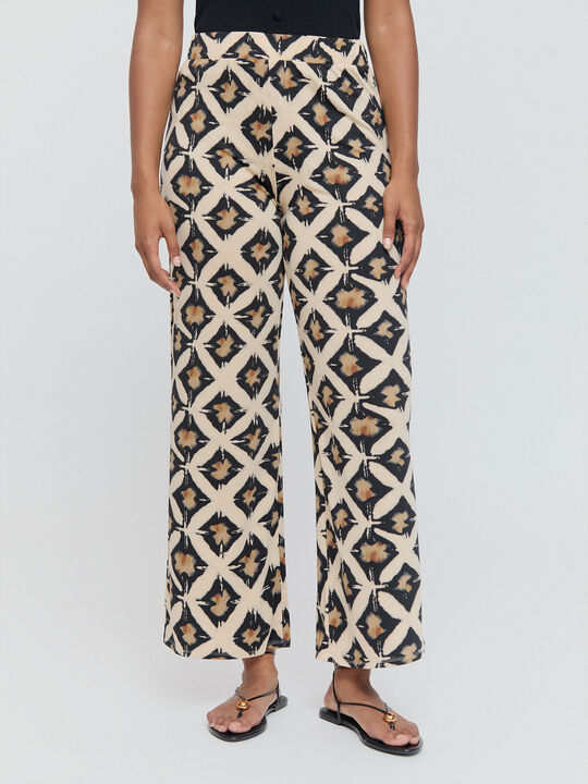 PANTALON ESTAMPADO Negro image number null