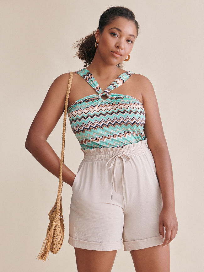 top estampado Verde Aloe