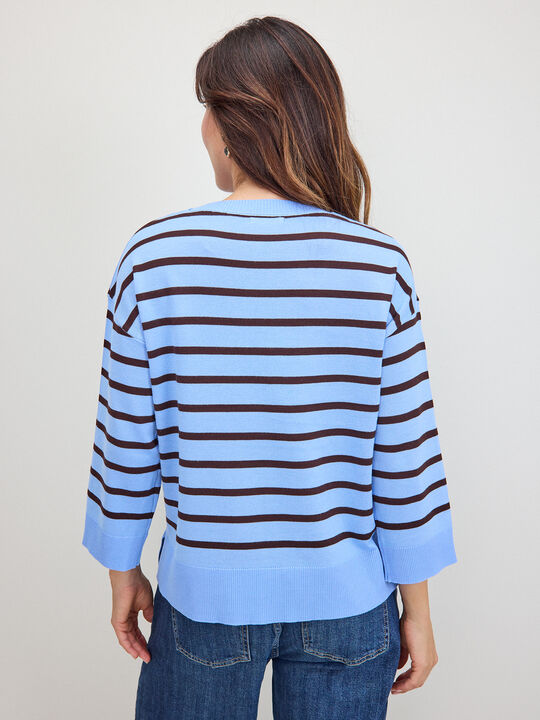 JERSEY RAYAS Azul Chambray image number null