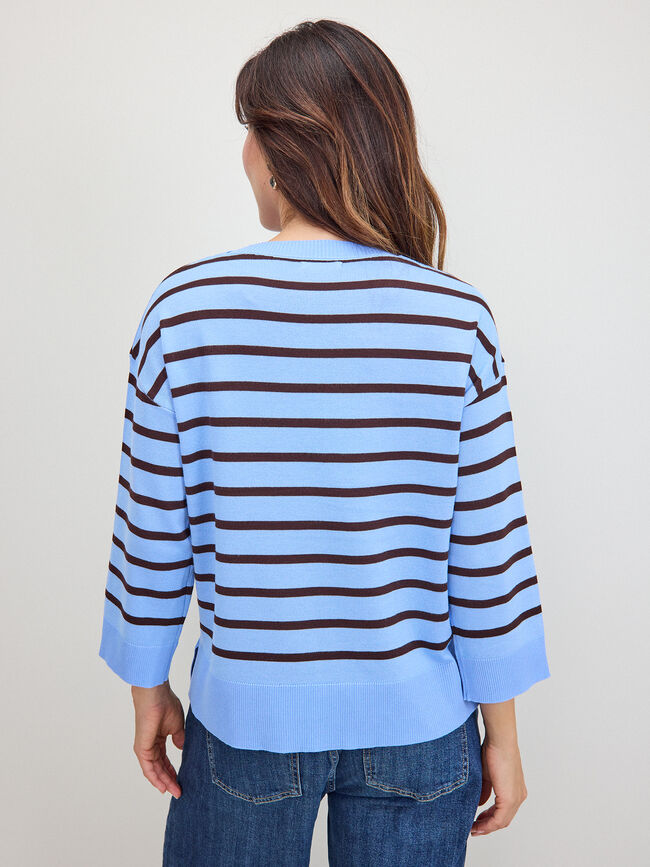 JERSEY RAYAS Azul Chambray