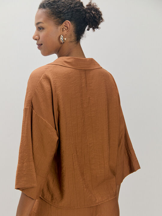 camisa ancha Marron viejo image number null