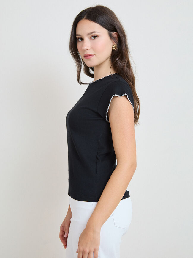 CAMISETA CANALE DETALLE Negro